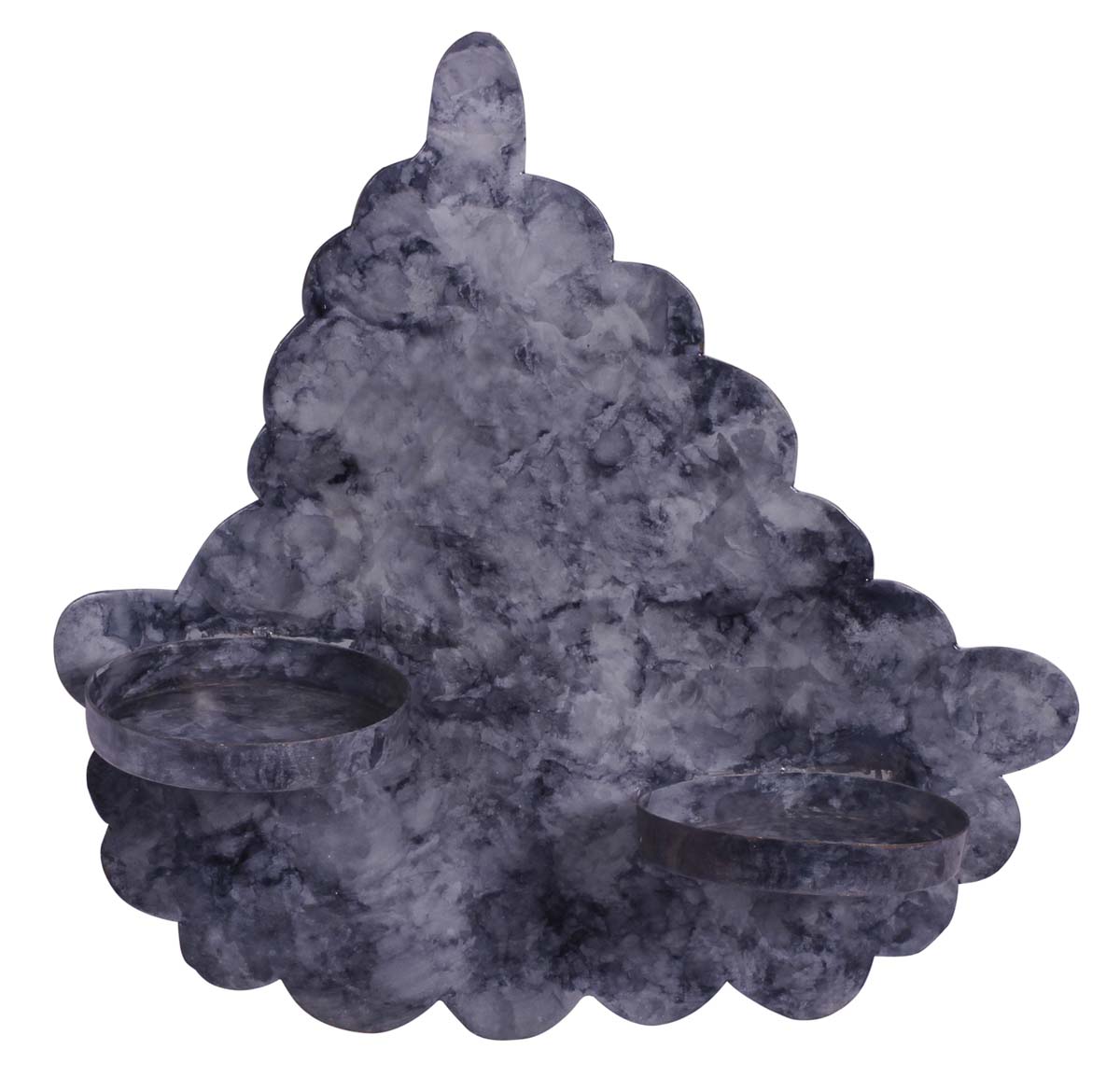 Hanging Tea-Light Candle Holder – Cast in Iron – Abstract Shape – Antique Gray Finish – Unique Votive Candle Stands – Wall Décor – Lighting Decorations - Buy in Bulk Wholesale